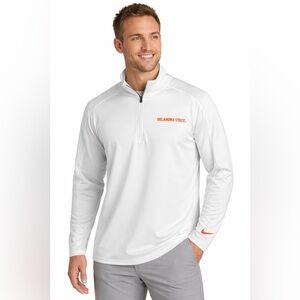 Nike Oklahoma State Cowboys Quarter Zip Pullover White Men’s Large